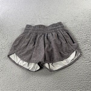 Lululemon Tracker Shorts Womens 4 Heather Gray Athletic Gym Running Lined
